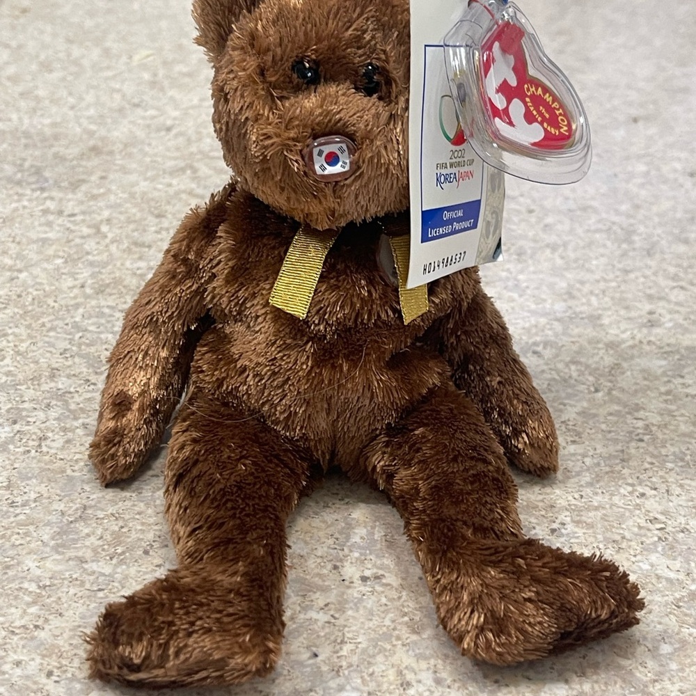 Ty Champion Beanie Babies 2002 FIFA World Cup Korea/Japan Plush Mascot